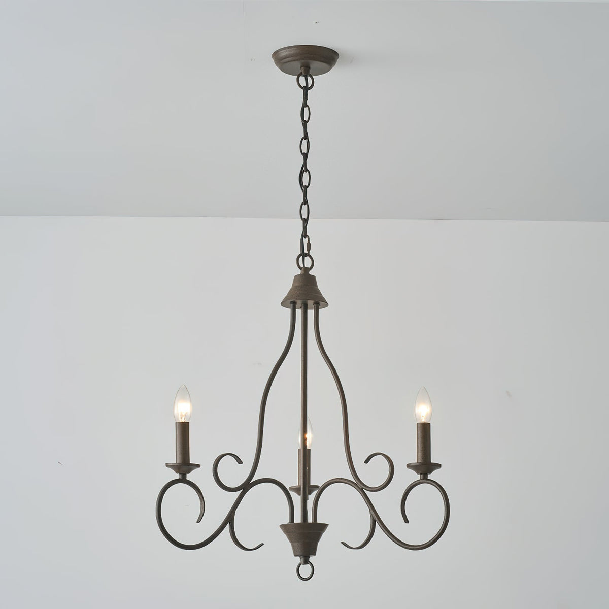 Dvaluvyu vintage-teollinen metallikattokruunu