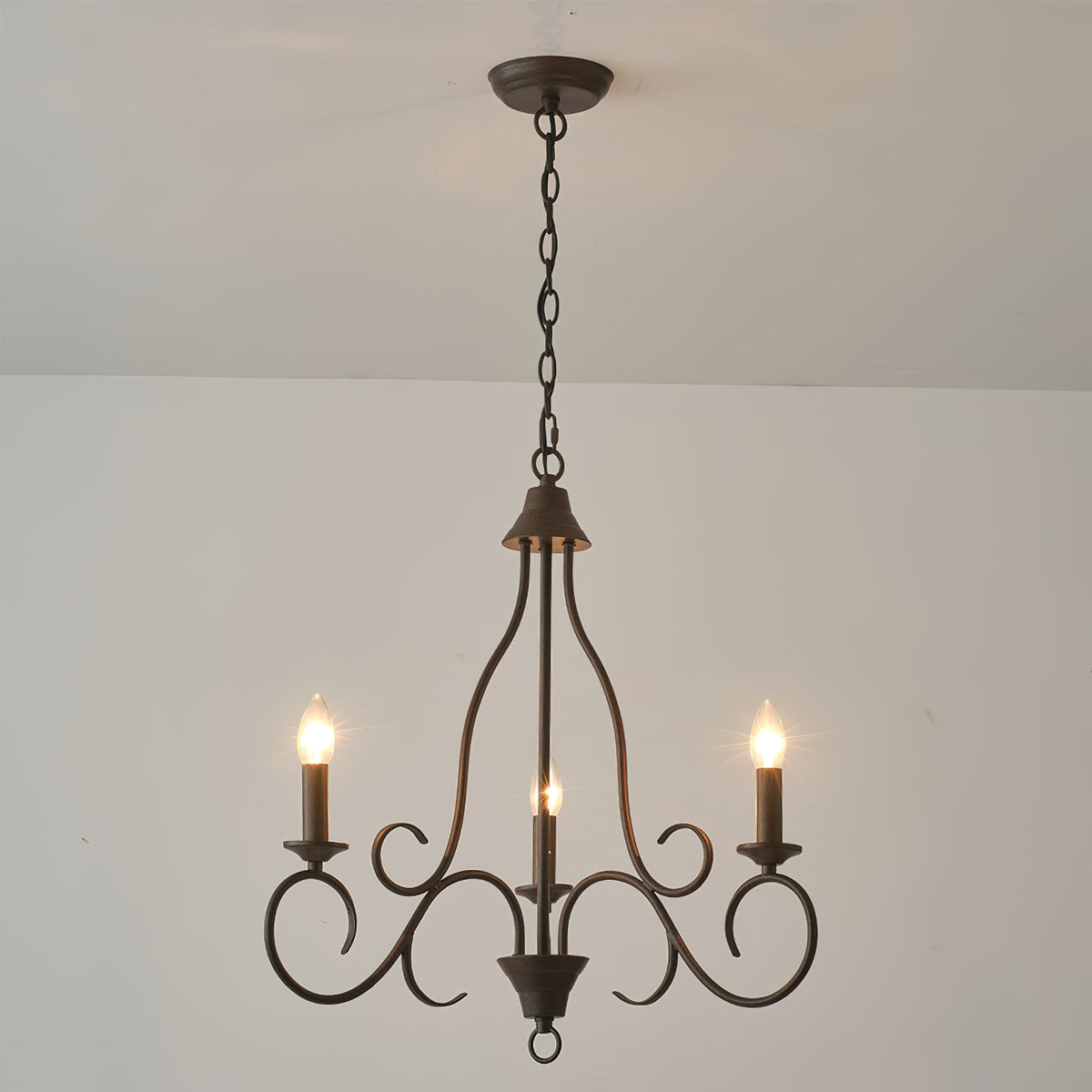 Dvaluvyu vintage-teollinen metallikattokruunu