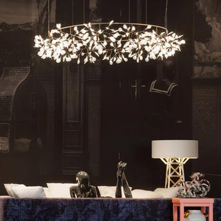 Olivia Modern LED Pendellampa Metall Guld Akryl Vardagsrum/Sovrum