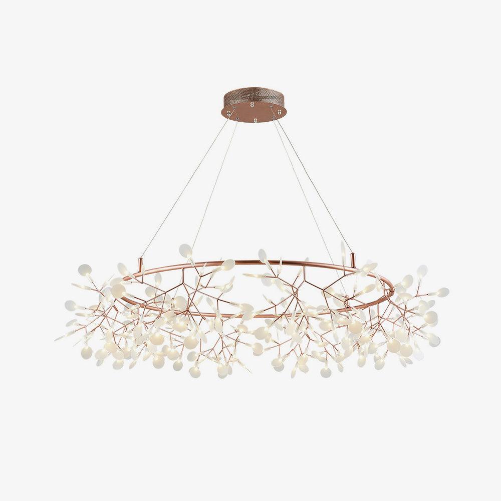 Olivia ainutlaatuinen pyöreä Sputnik-tyylinen art deco -kattokruunu, olohuoneeseen / makuuhuoneeseen