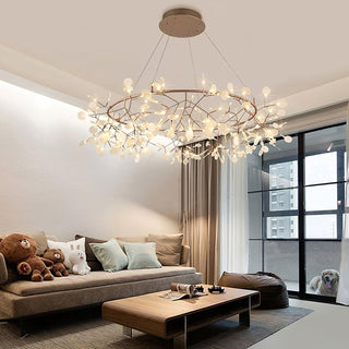 Olivia Modern LED Pendellampa Metall Guld Akryl Vardagsrum/Sovrum