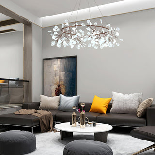 Olivia Modern LED Pendellampa Metall Guld Akryl Vardagsrum/Sovrum