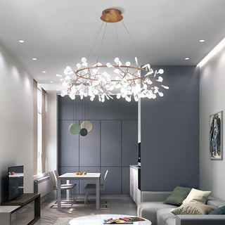 Olivia Modern LED Pendellampa Metall Guld Akryl Vardagsrum/Sovrum