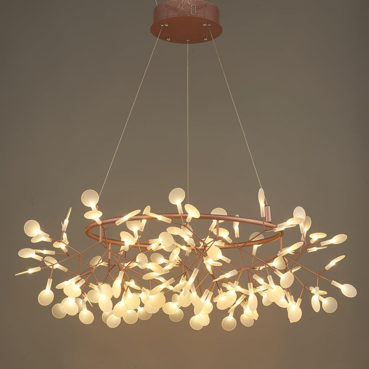 Olivia ainutlaatuinen pyöreä Sputnik-tyylinen art deco -kattokruunu, olohuoneeseen / makuuhuoneeseen