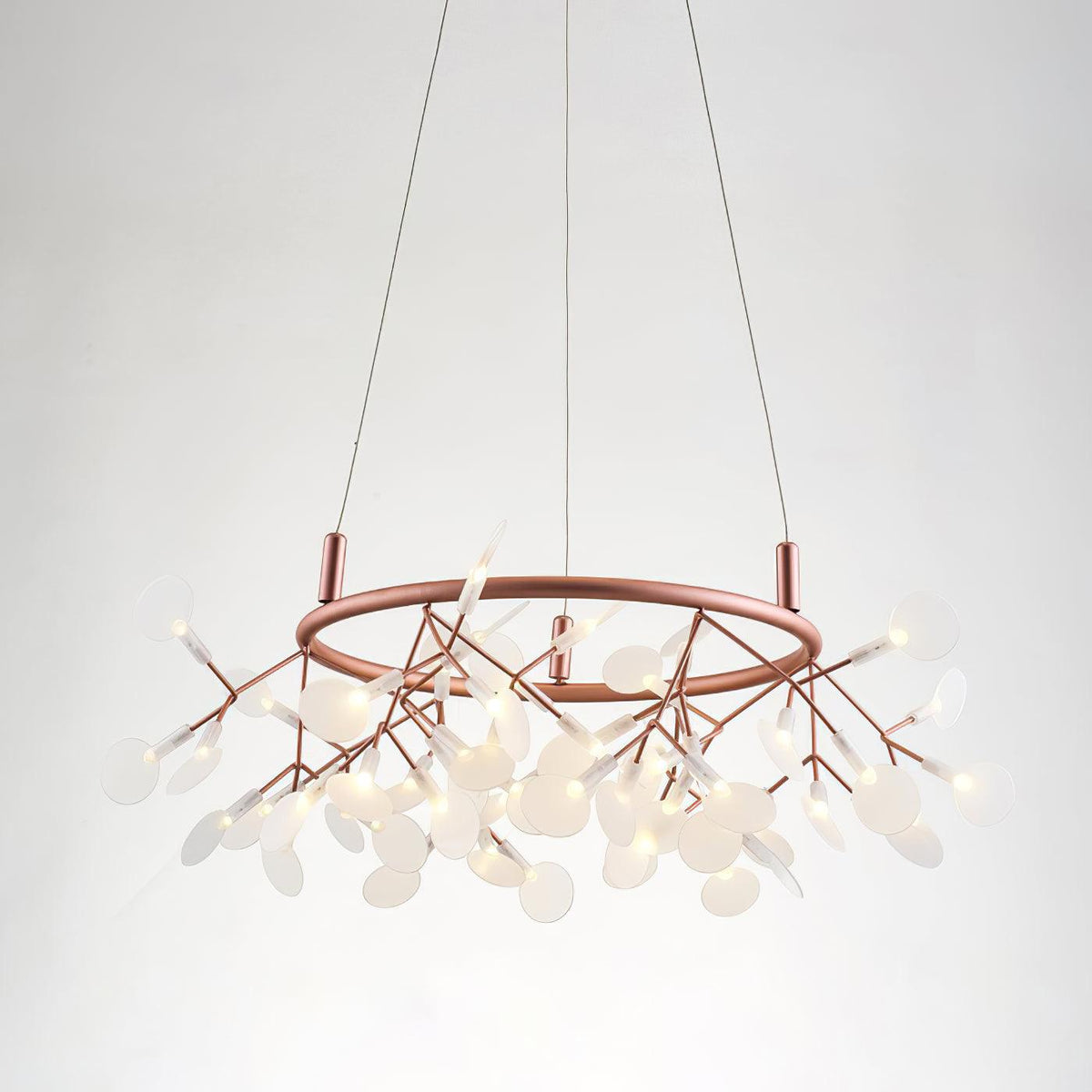Olivia ainutlaatuinen pyöreä Sputnik-tyylinen art deco -kattokruunu, olohuoneeseen / makuuhuoneeseen