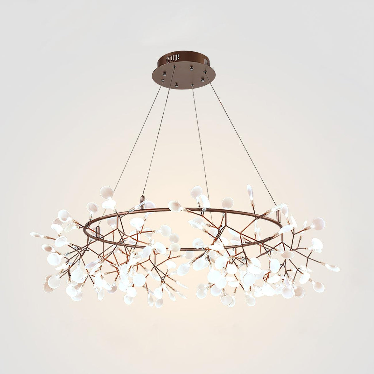 Olivia ainutlaatuinen pyöreä Sputnik-tyylinen art deco -kattokruunu, olohuoneeseen / makuuhuoneeseen