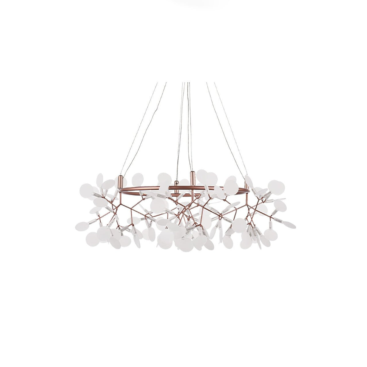 Lustre Dore com ramo de LED em forma de pirilampo