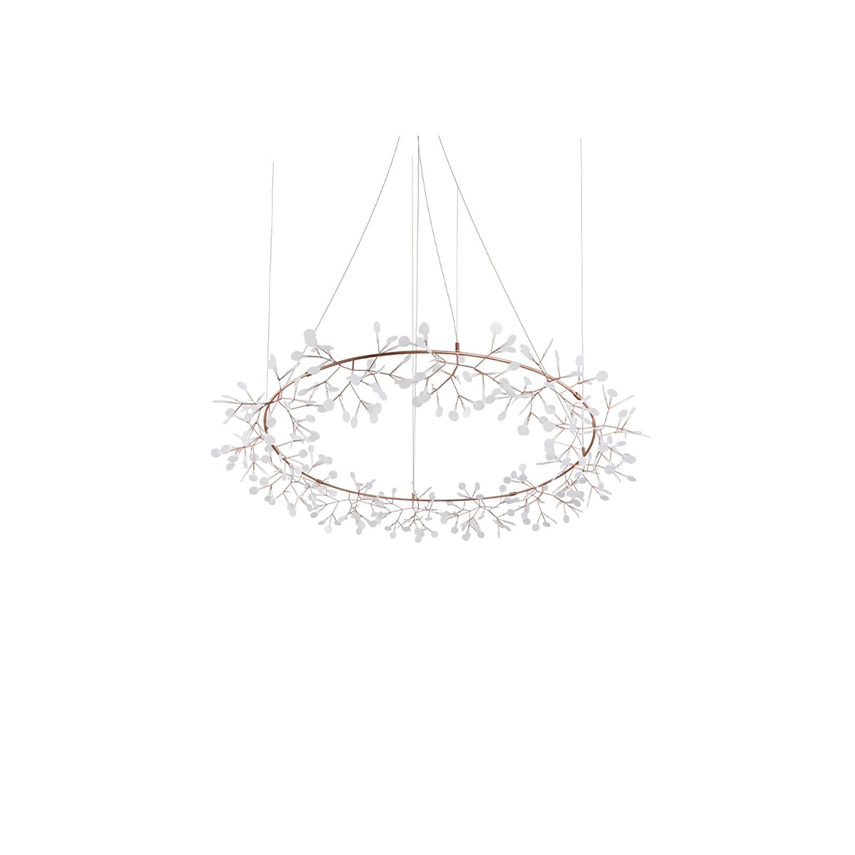 Lustre Dore com ramo de LED em forma de pirilampo