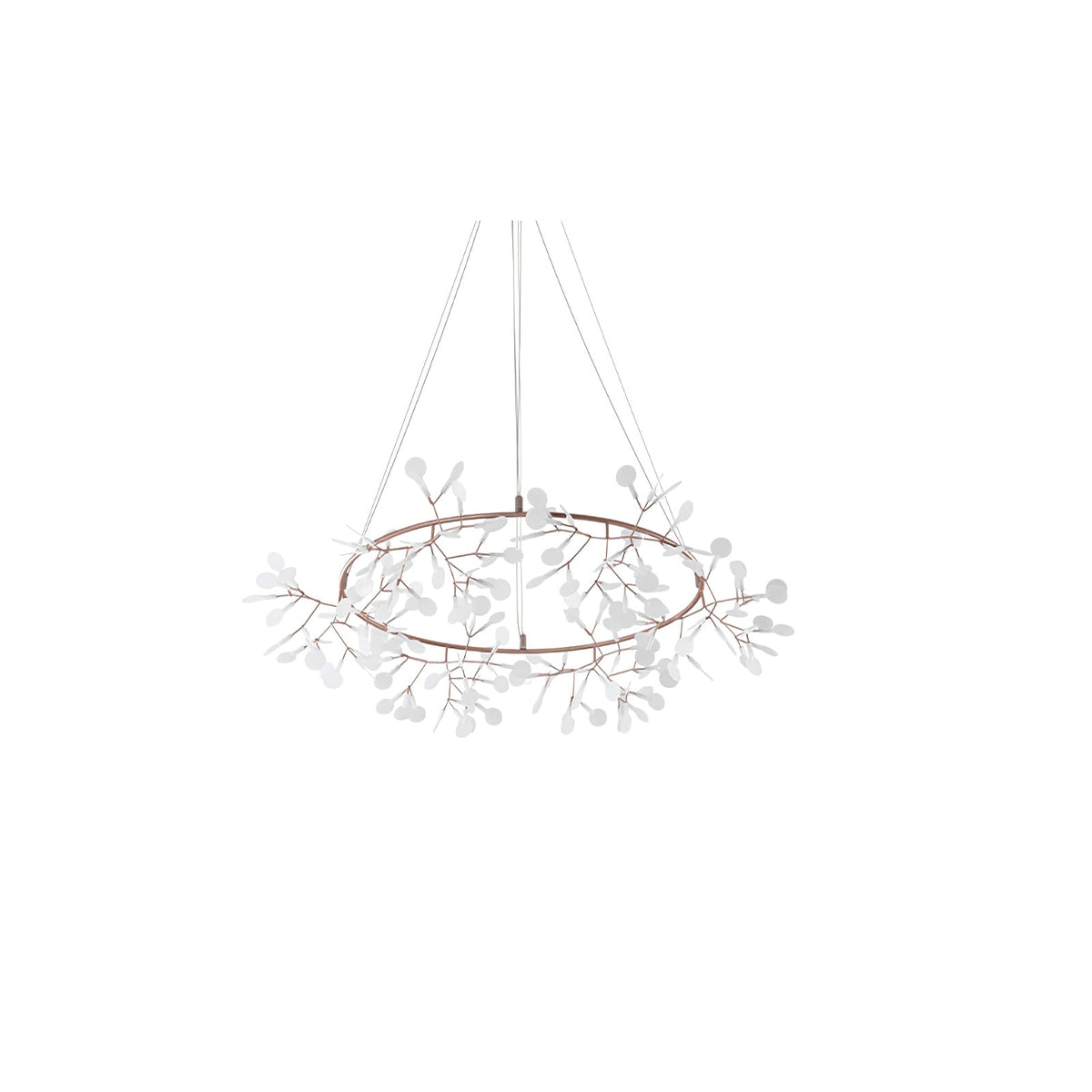 Lustre Dore com ramo de LED em forma de pirilampo