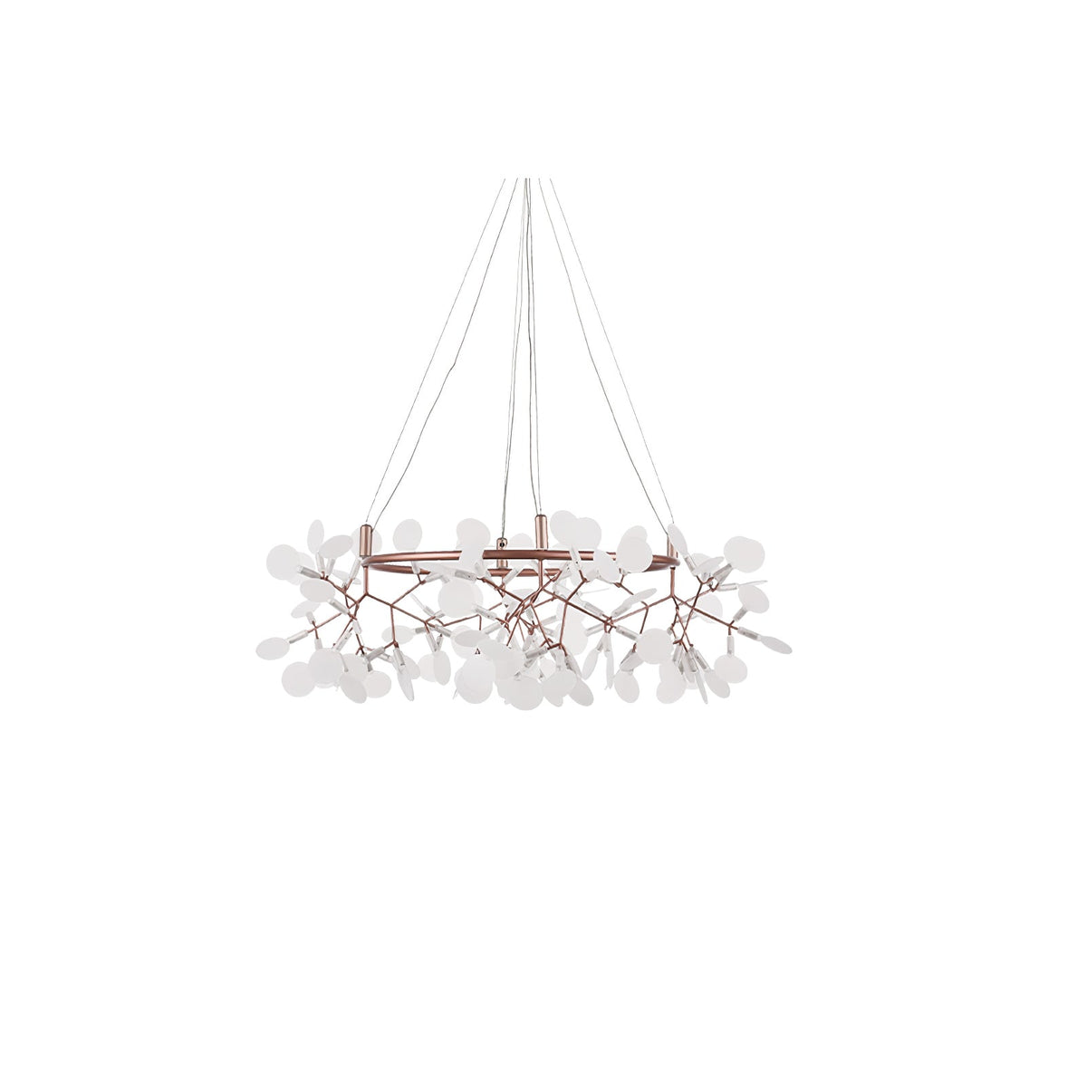 Lustre Dore com ramo de LED em forma de pirilampo