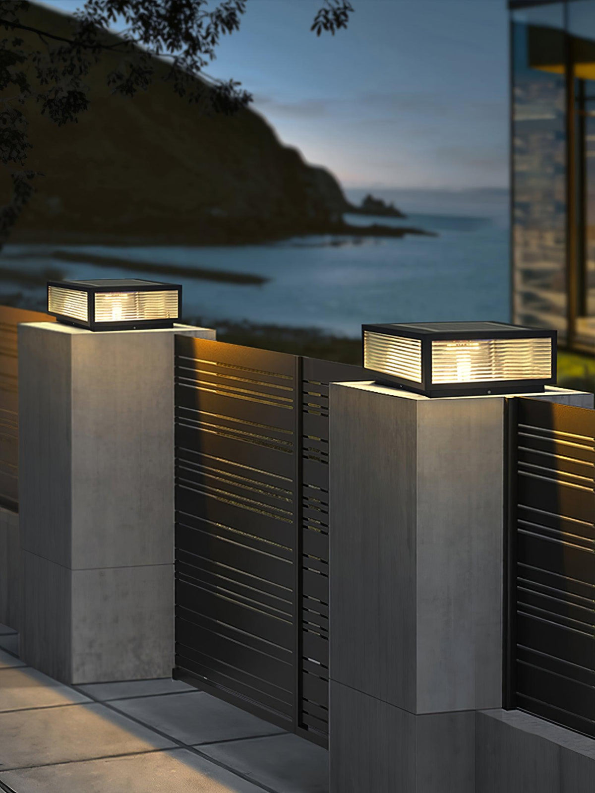 Gage-hefðbundinn útilampi úr náttúrulegu gleri