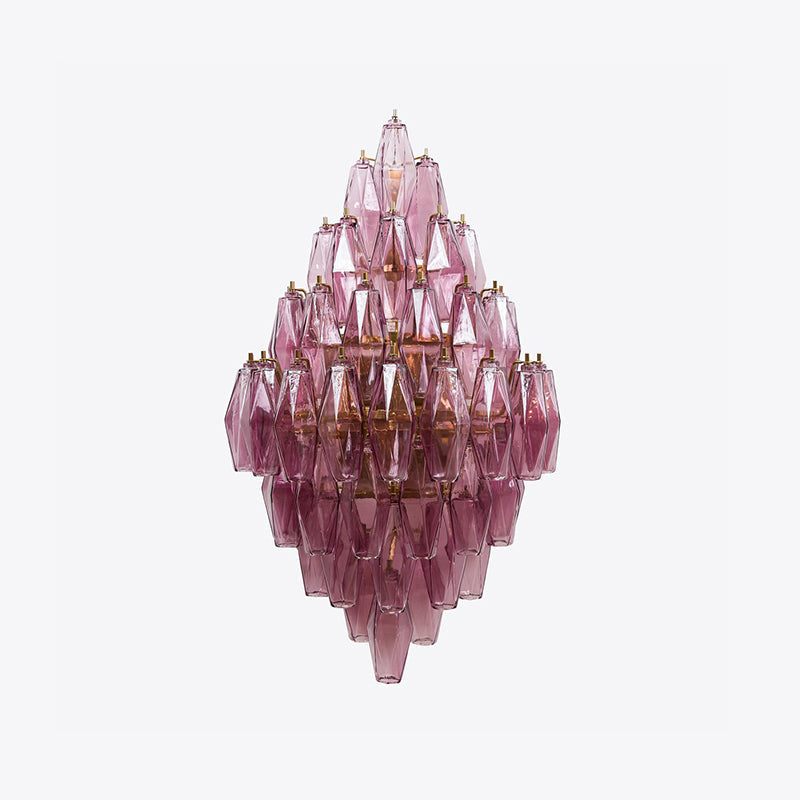 Zyrelis polyedrisk vägglampa i glas
