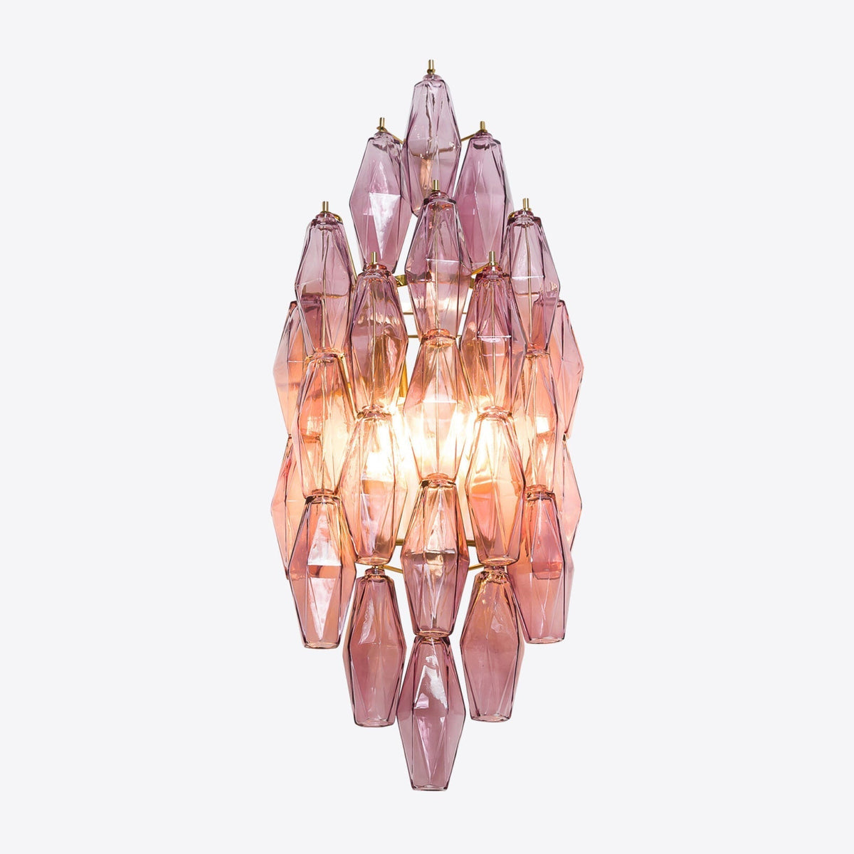 Zyrelis polyedrisk vägglampa i glas