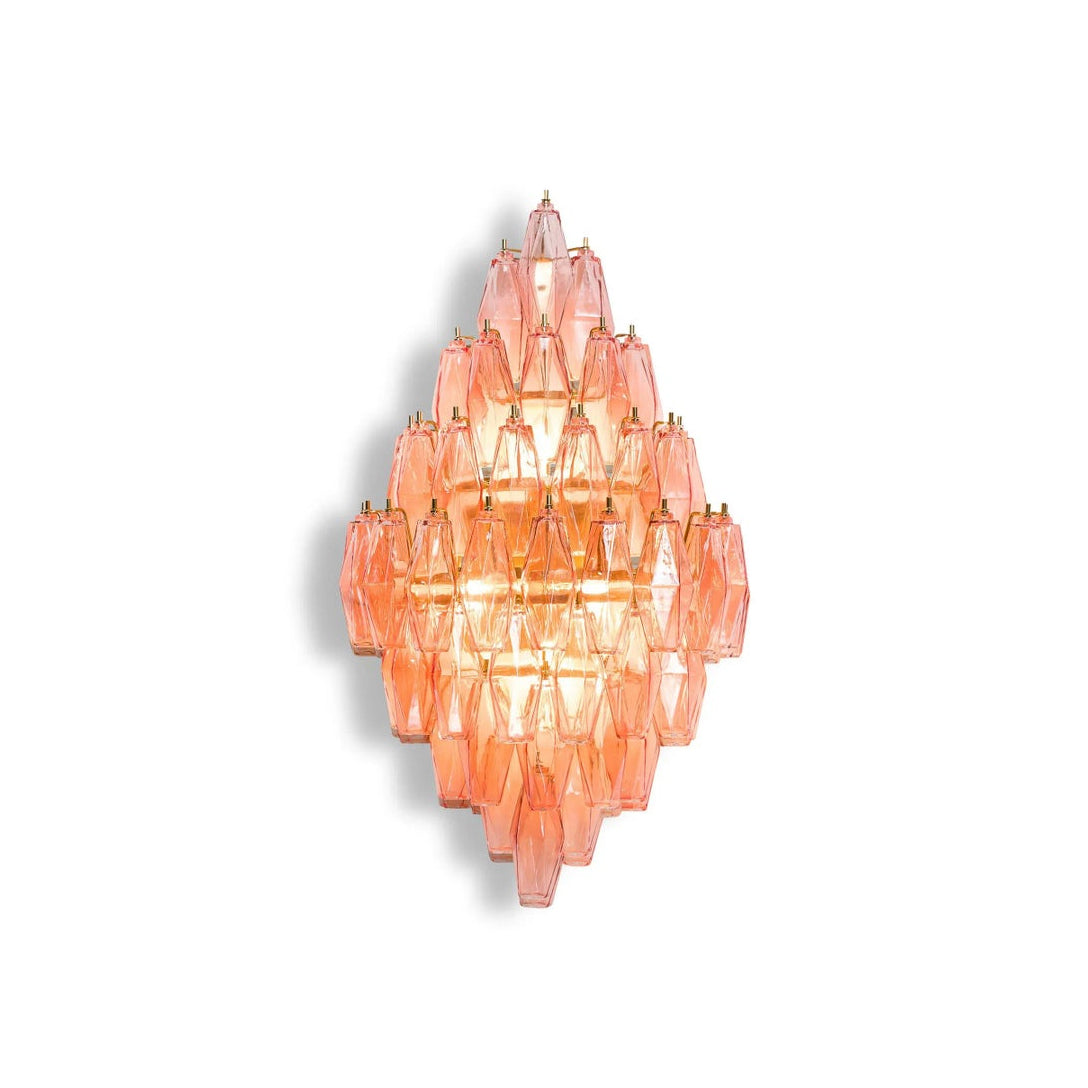 Zyrelis polyedrisk vägglampa i glas