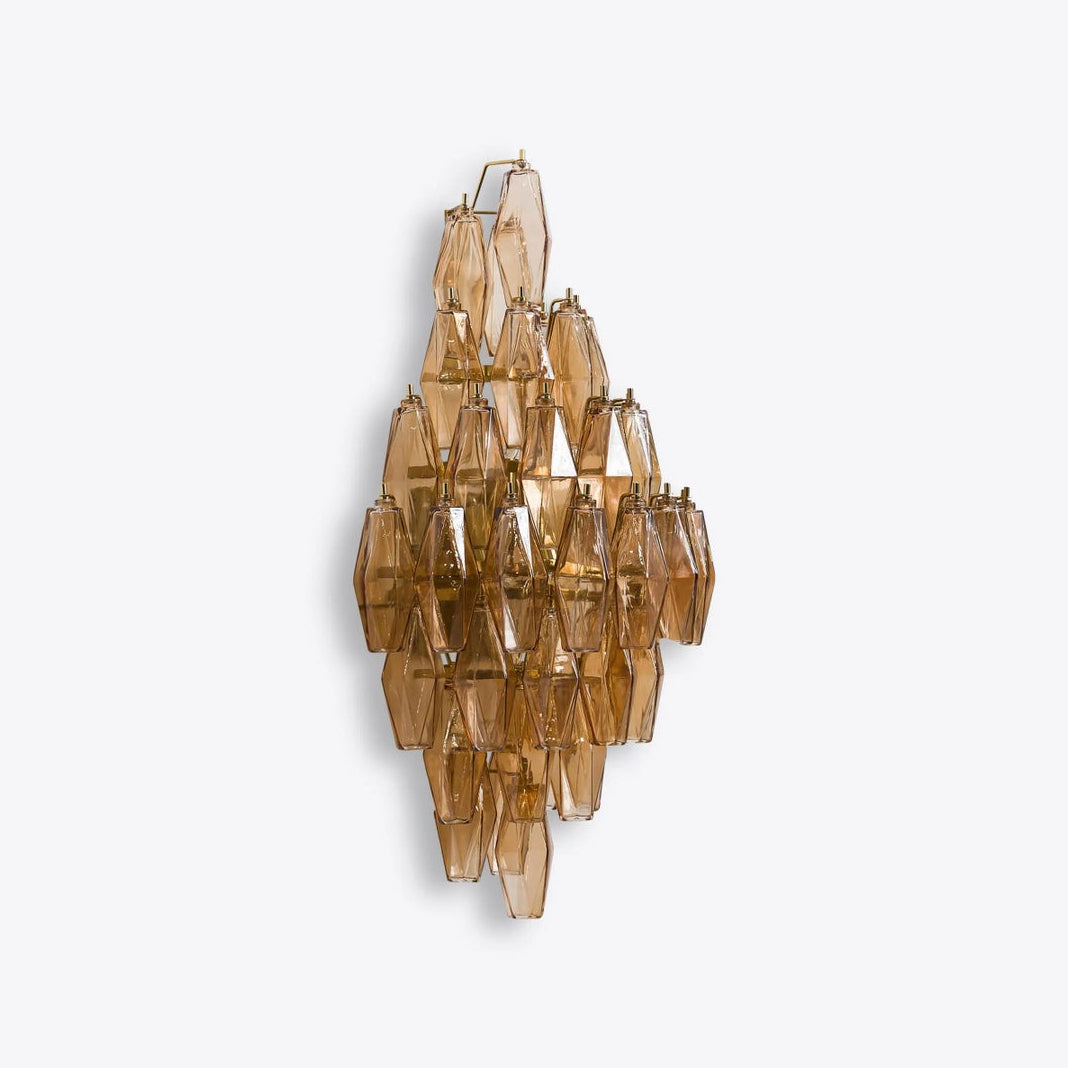Zyrelis polyedrisk vägglampa i glas