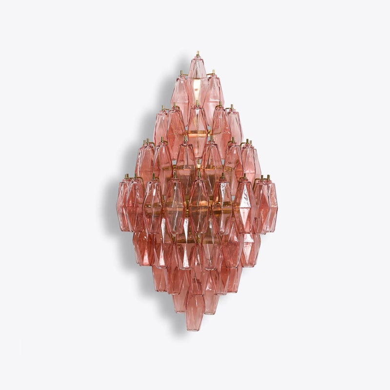 Zyrelis polyedrisk vägglampa i glas