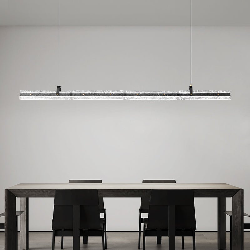 Cedorisra luksuriøs sort pendellampe i isglas