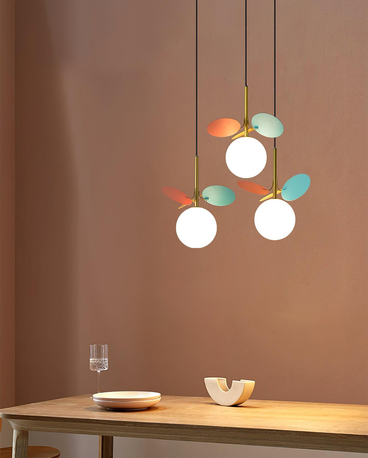 Ivphaus-pendellampa i glas
