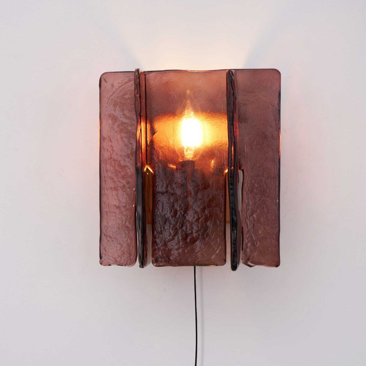 Celuaine Wall Light Brass Glass Clear