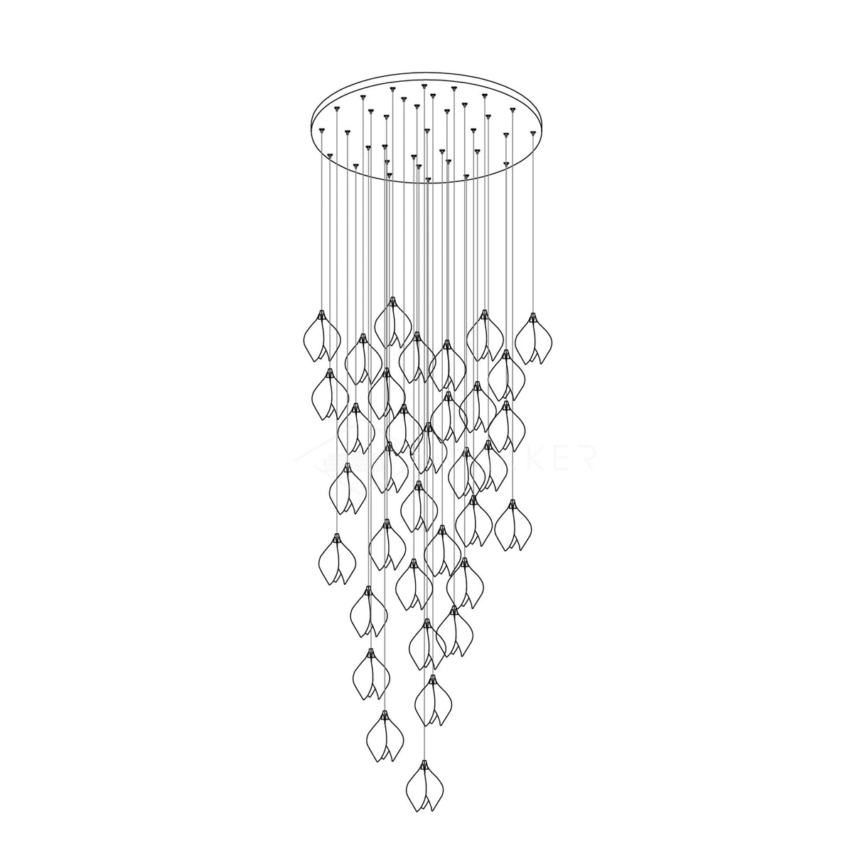 Fioenaya Pendant Lamp White Floral Ceramic
