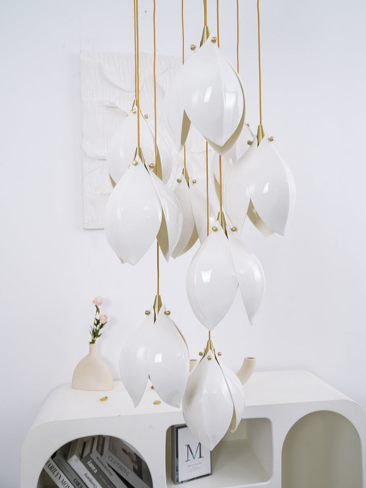 Fioenaya Pendant Lamp White Floral Ceramic