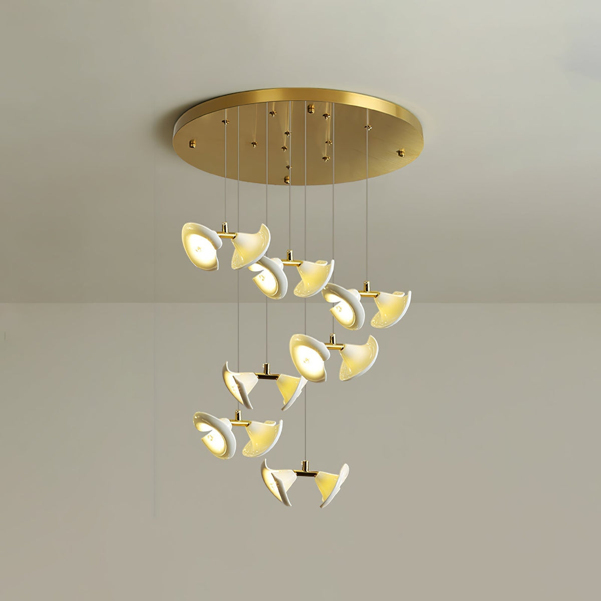Candeeiro de teto de cerâmica Art Déco Ernoreth