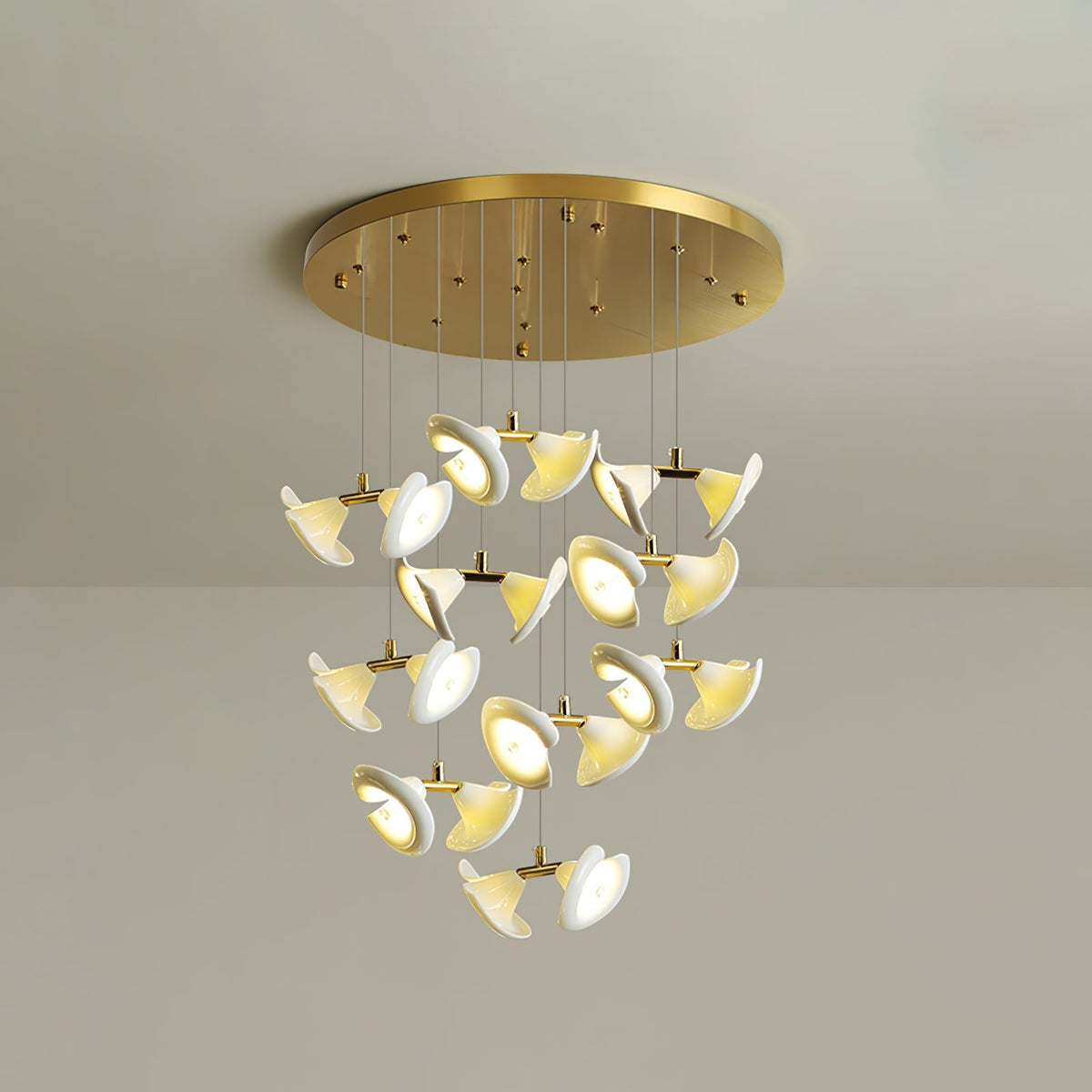 Candeeiro de teto de cerâmica Art Déco Ernoreth