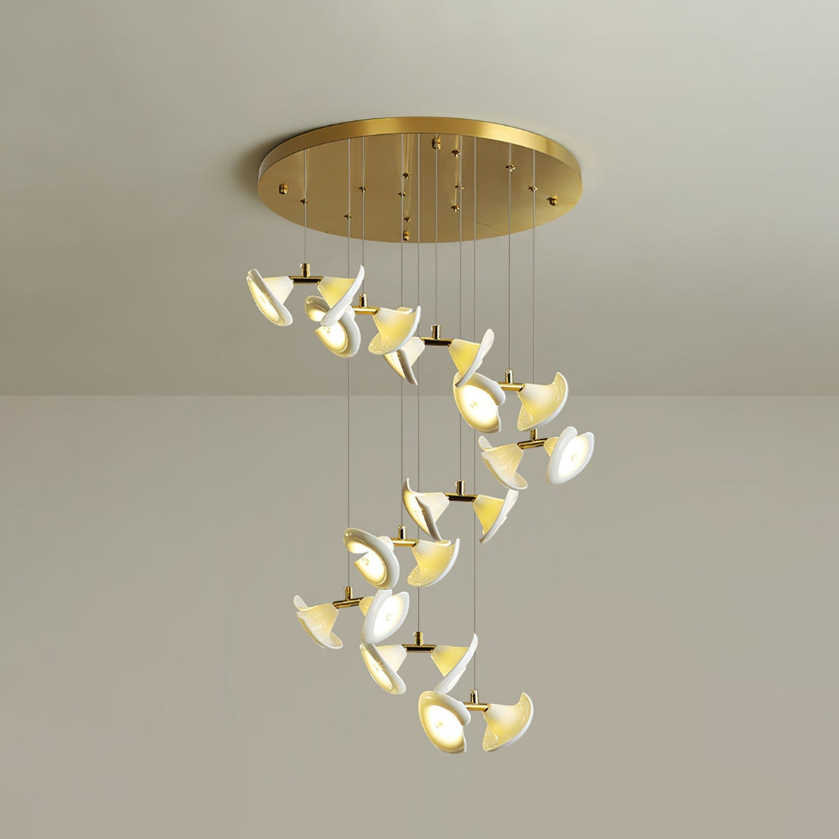 Candeeiro de teto de cerâmica Art Déco Ernoreth