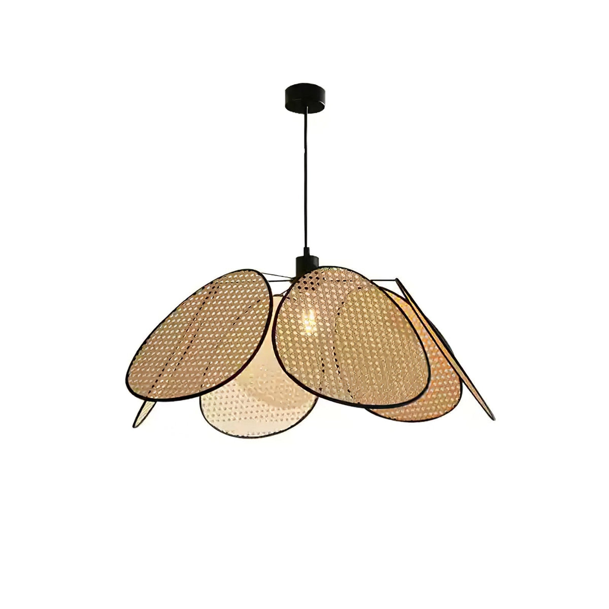 Orvara blomsterblad-pendellampe i rattan