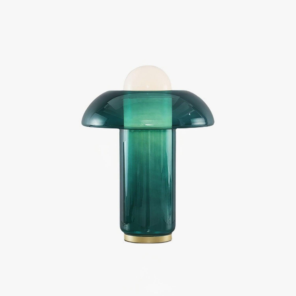 Grøn glasbordlampe
