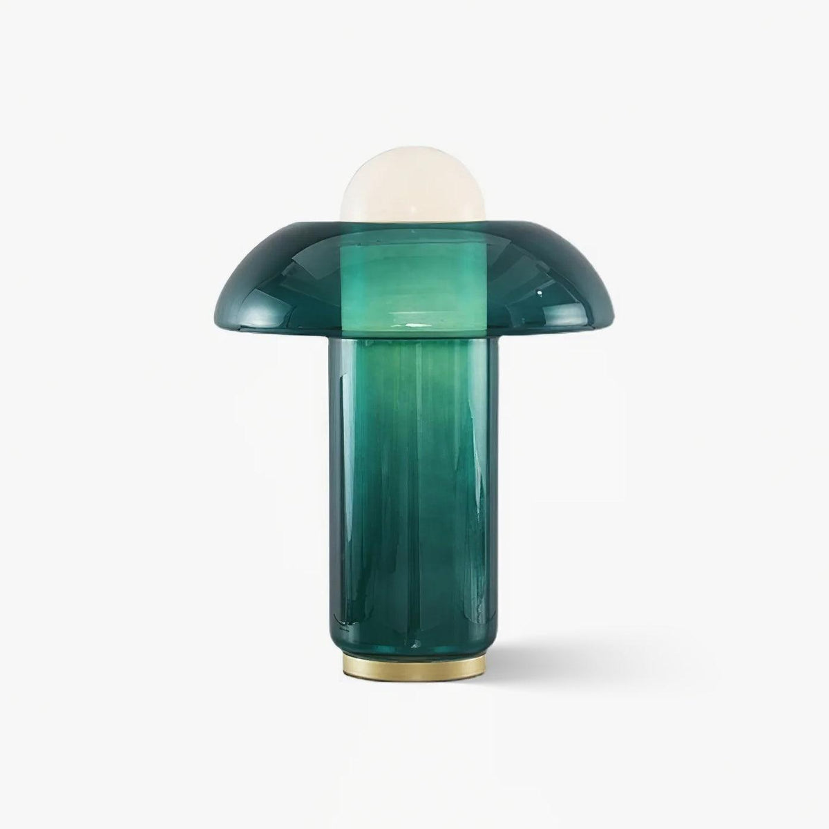 Grøn glasbordlampe