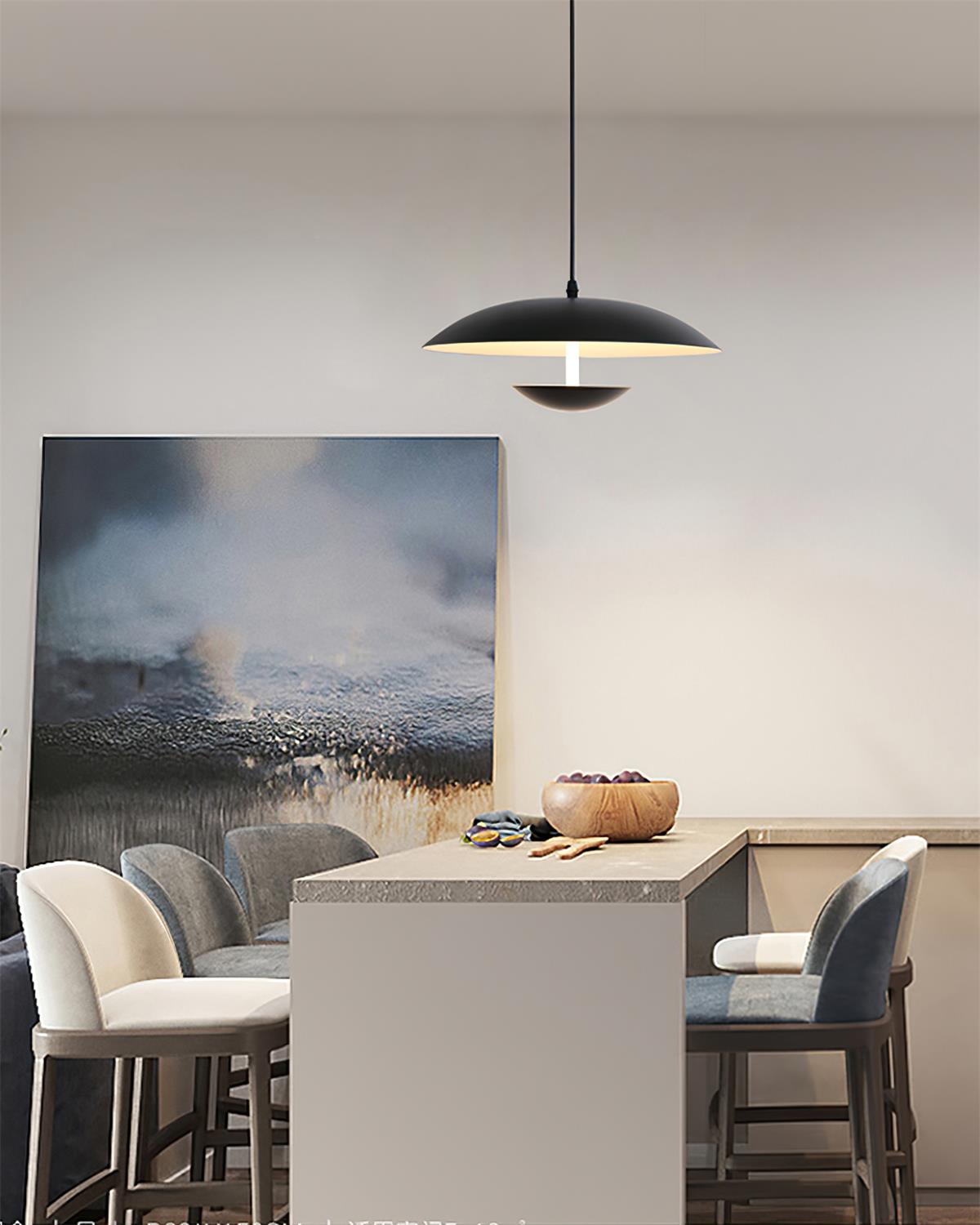 Veliina pendellampe, sort, minimalistisk