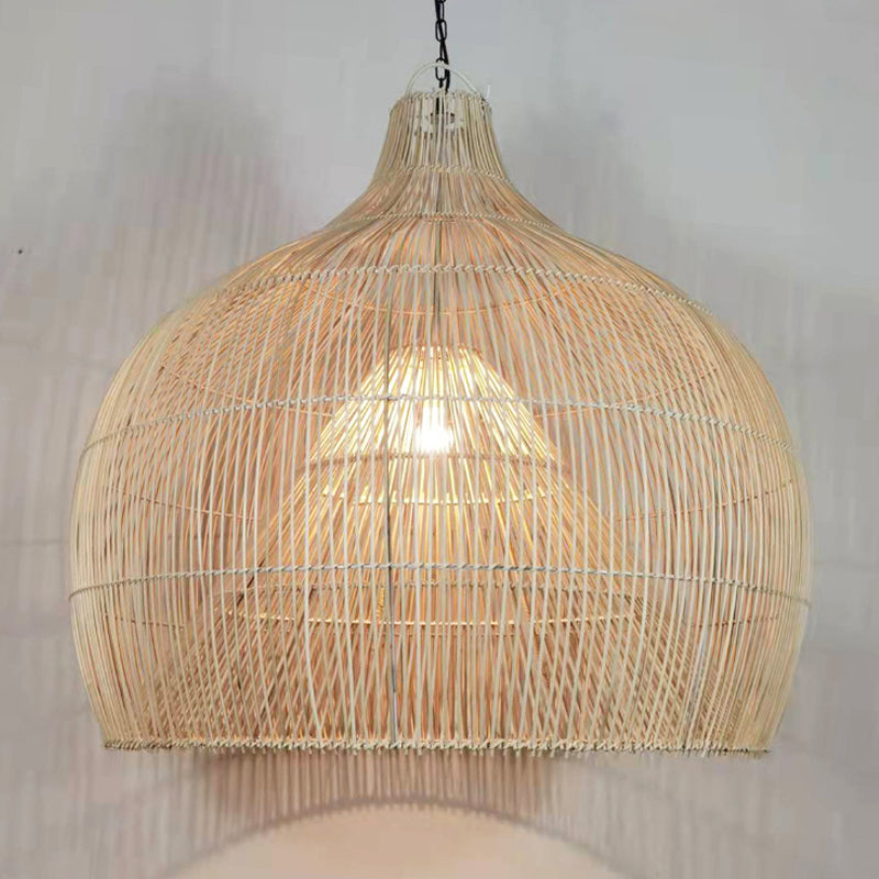 Muto vintage-tyylinen käsintehty rottinkiriippuvalaisin, olohuoneeseen