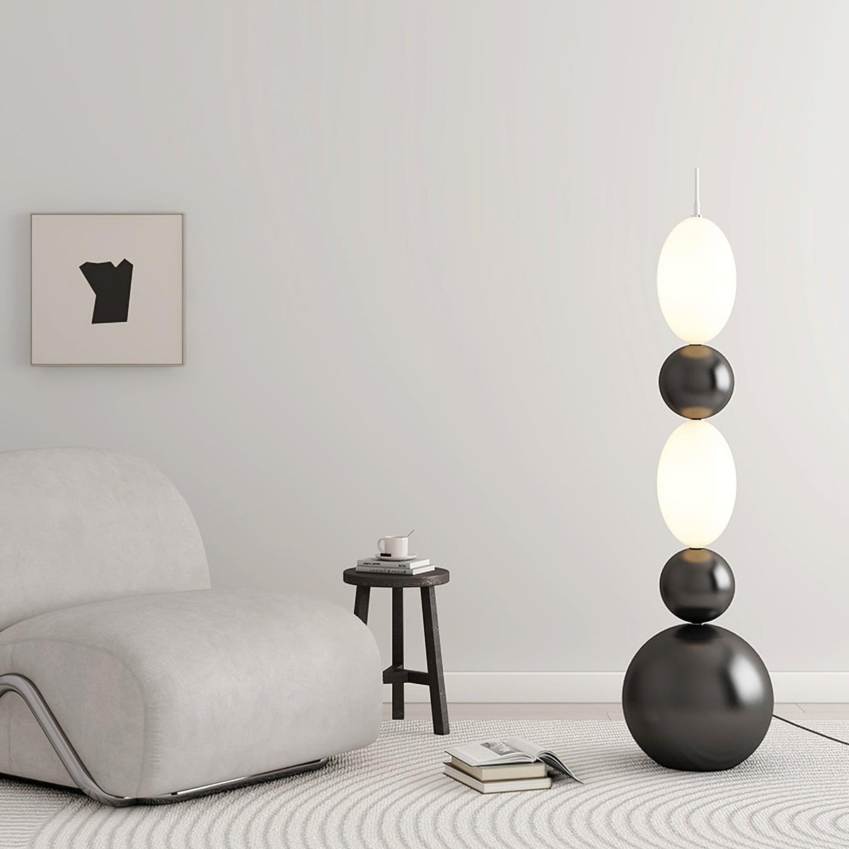 Ullen lekfull konstnärlig golvlampa