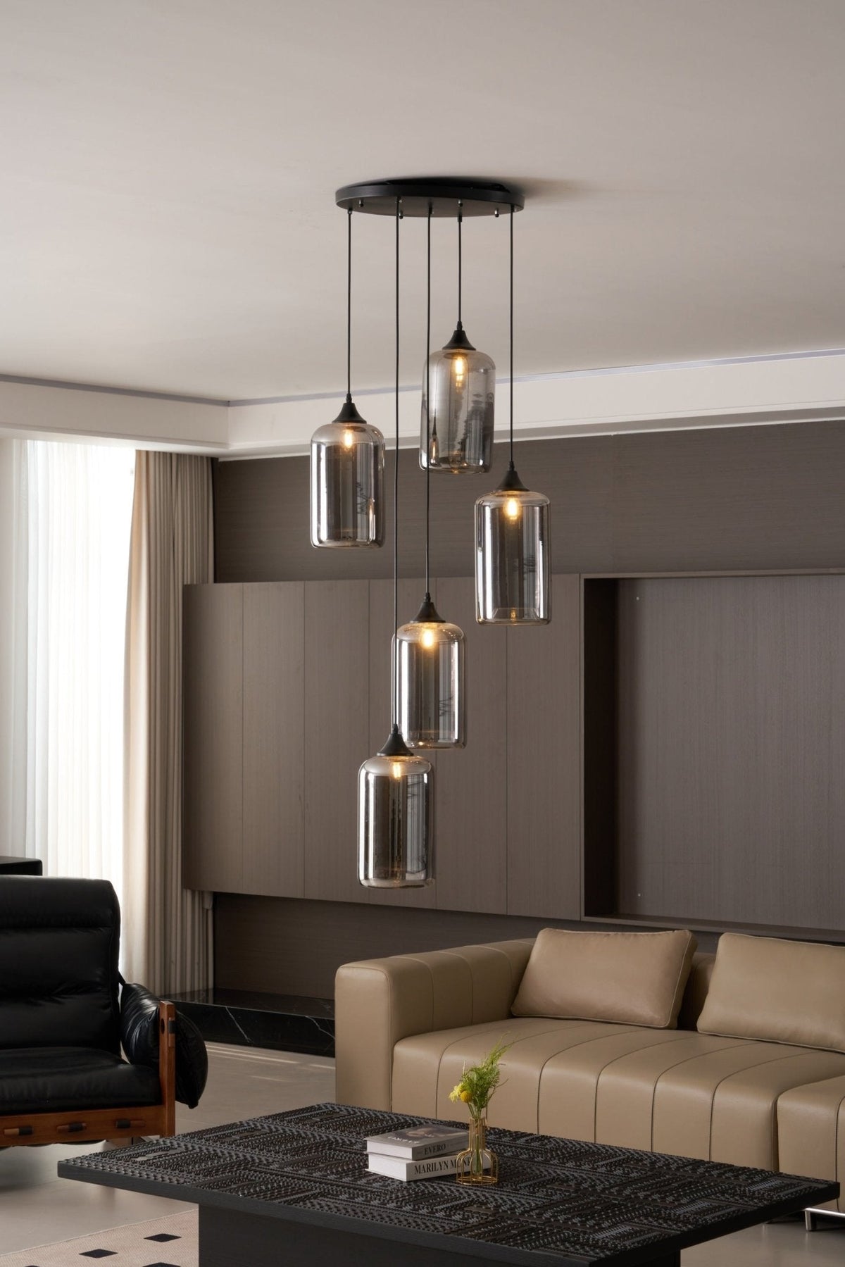 Tevely industrielt elegant pendel i glas
