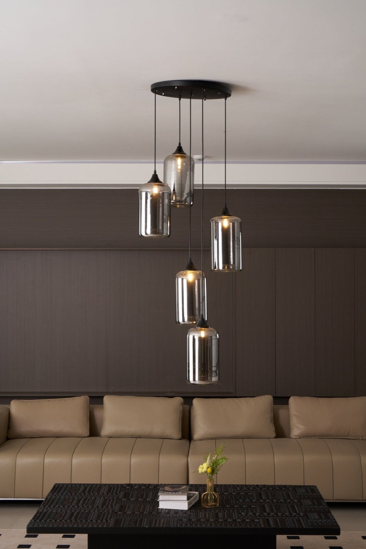 Tevely industrielt elegant pendel i glas