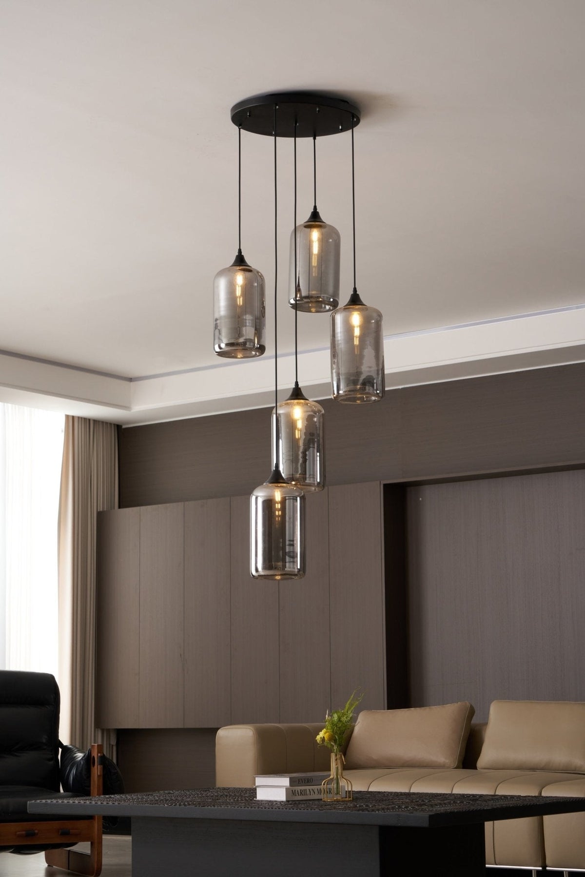 Tevely industrielt elegant pendel i glas
