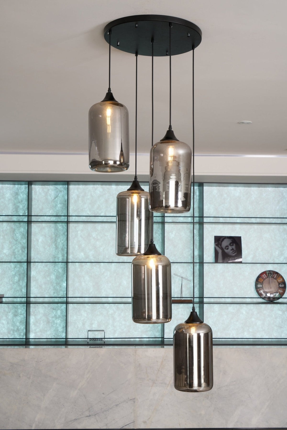 Tevely industrielt elegant pendel i glas