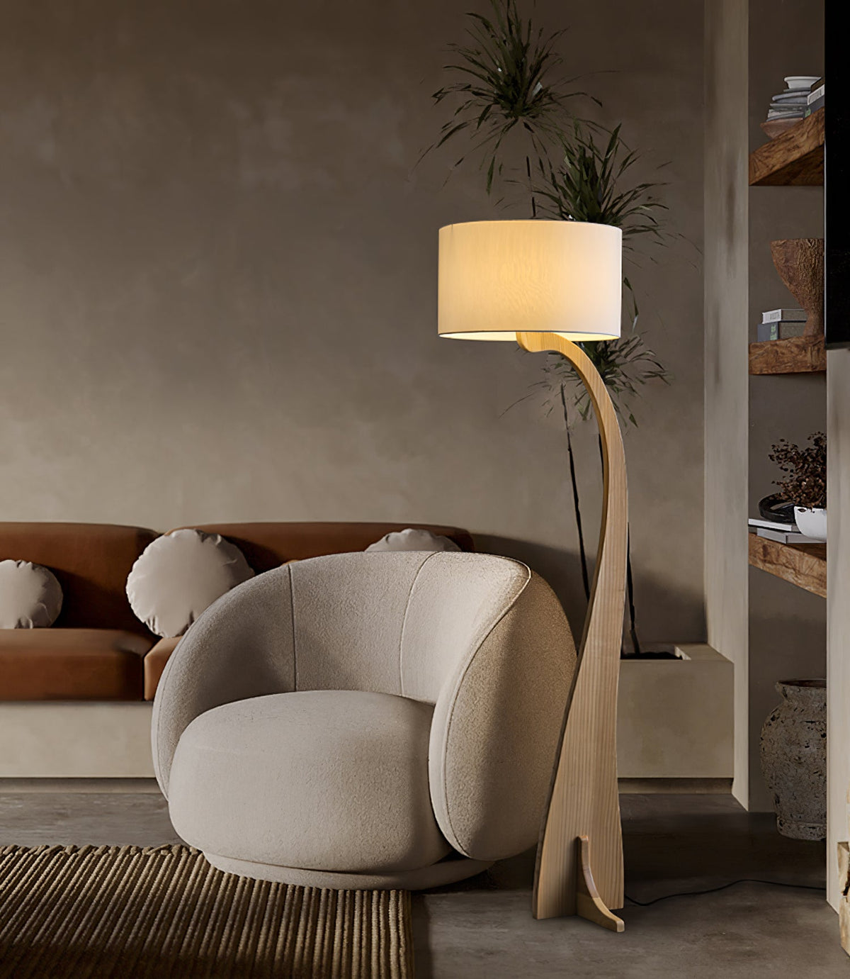 Viraineria nordisk buet gulvlampe
