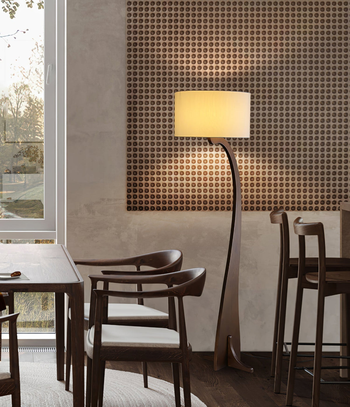 Viraineria nordisk buet gulvlampe