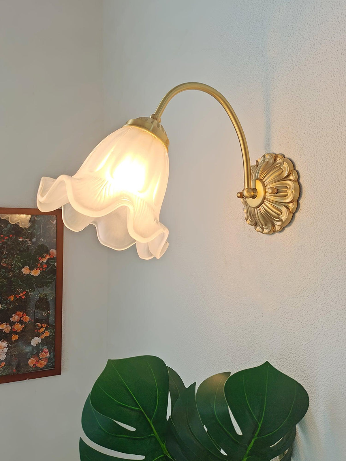 Celereria vintagevæglampe i glas