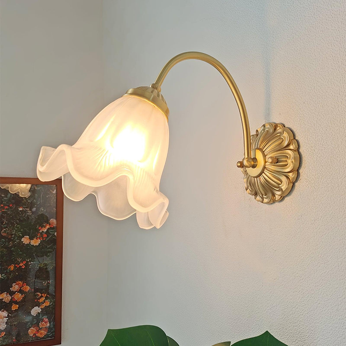 Celereria vintagevæglampe i glas