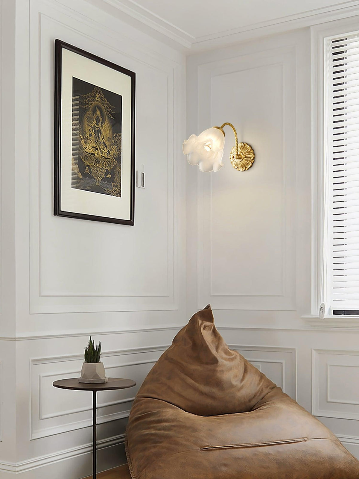 Celereria vintagevæglampe i glas