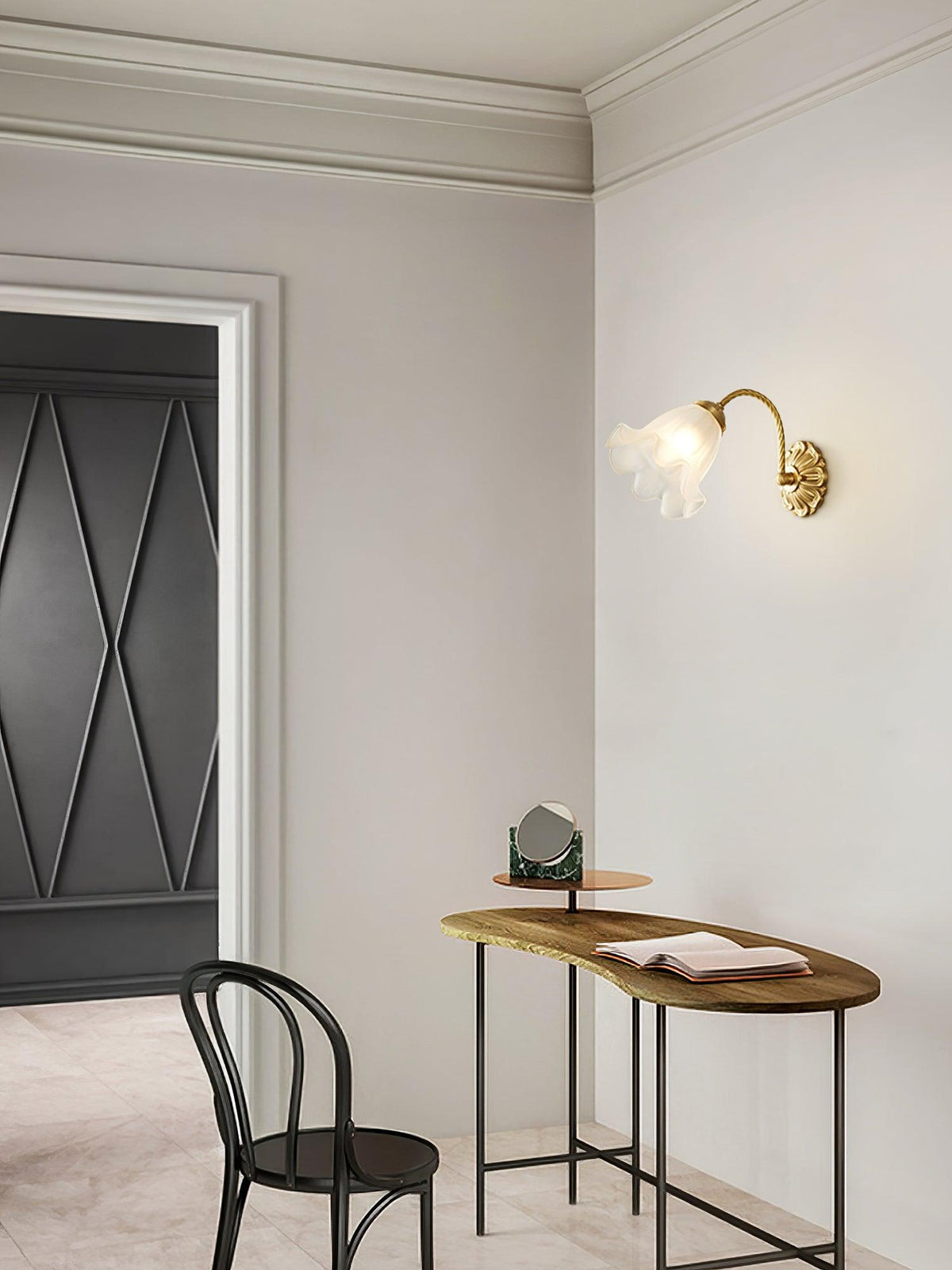 Celereria vintagevæglampe i glas