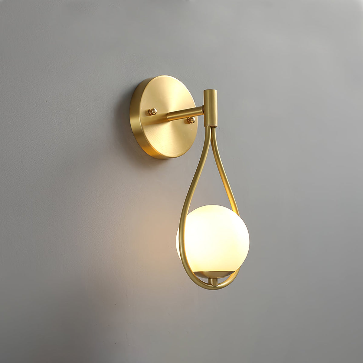 Candeeiro de parede Eiralaya moderno minimalista para toucador, em latão e vidro