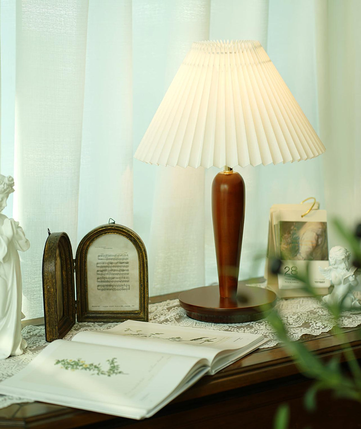 Linorelia modern bordslampa i tyg