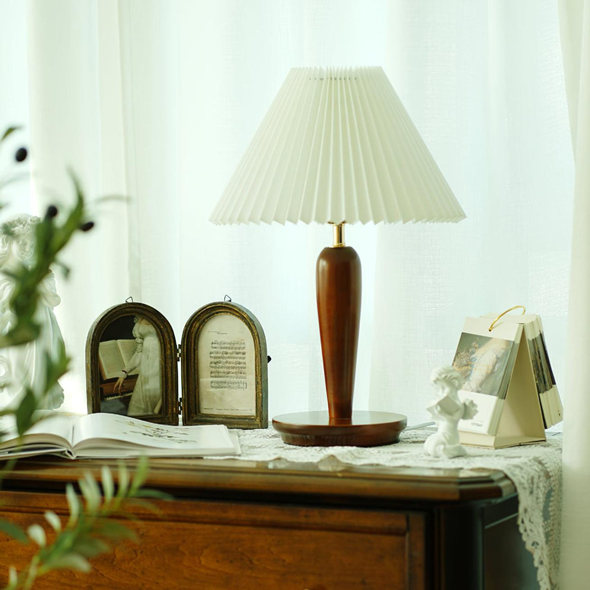Linorelia modern bordslampa i tyg