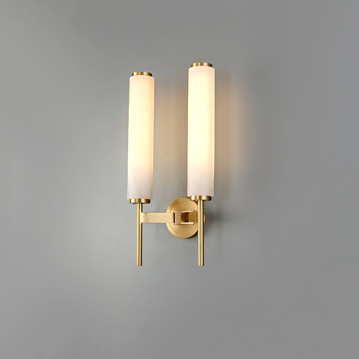 Jern art deco-vegglampi úr albasturi