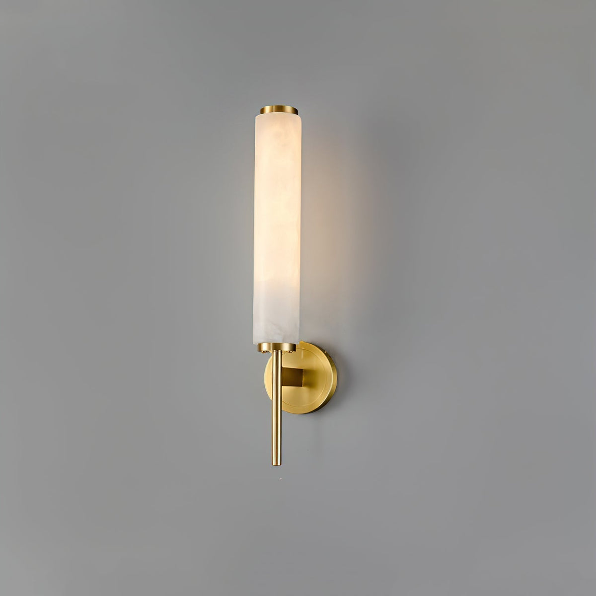 Jern art deco-vegglampi úr albasturi