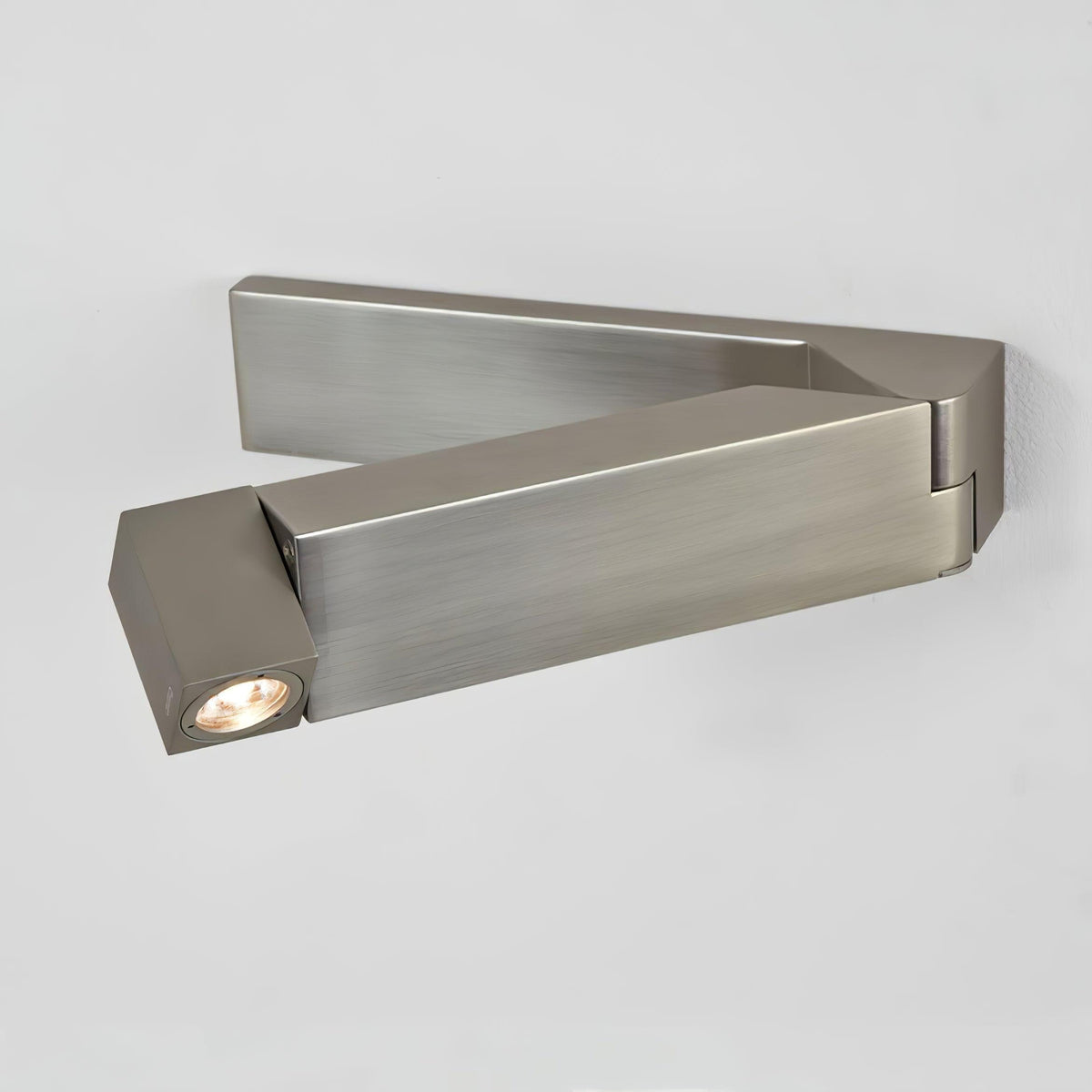LED-væglampe med kabinet i aluminiumslegering, mat sort nikkel, minimalistisk